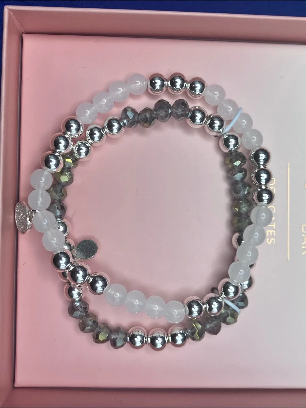 Liz Claiborne Silver-Tone Oval Photo Frame Stretch Bracelet